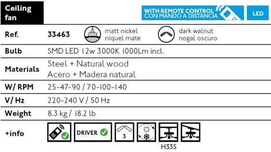 FARO  Ceiling Fan Lantau With Led Light is a product on offer at the best price