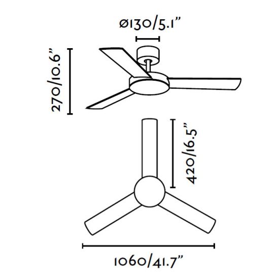 FARO  Ceiling Fan Without Light Mini Mallorca is a product on offer at the best price