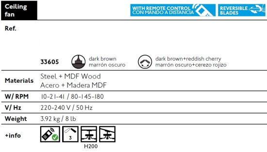 FARO  Brown Ceiling Fan With 3 Reversible Blad is a product on offer at the best price