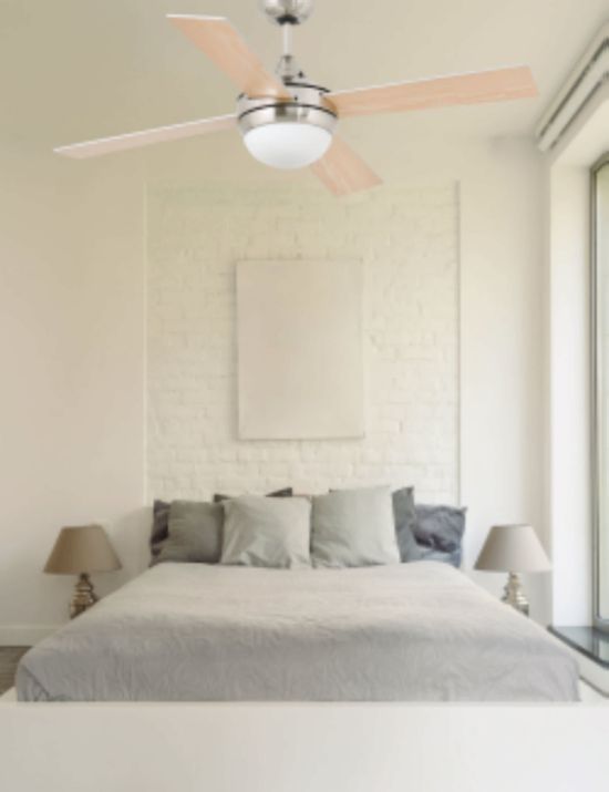 FARO  Ceiling Fan Mini Icaria Grey And Maple is a product on offer at the best price
