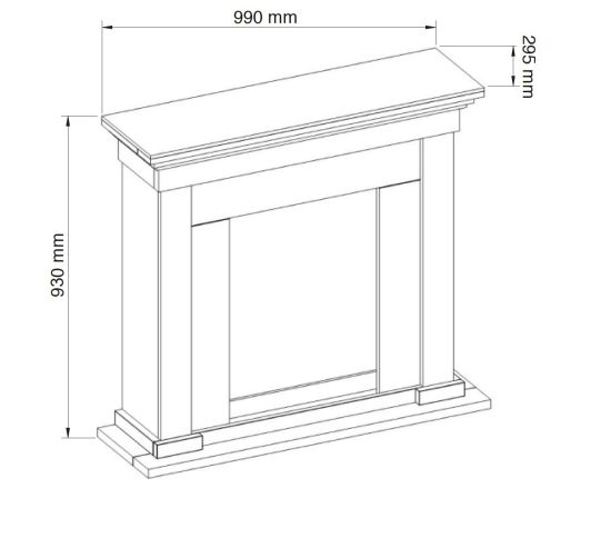Xaralyn  Cornice Per Camino Calgary In Mdf Bianco  un prodotto in offerta al miglior prezzo online