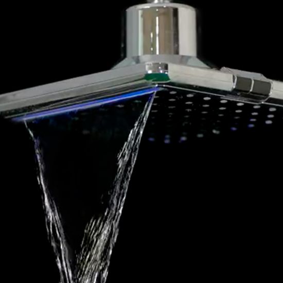 SINED  Soffione Quadrato Con Luce Led e 2 Getti  un prodotto in offerta al miglior prezzo online