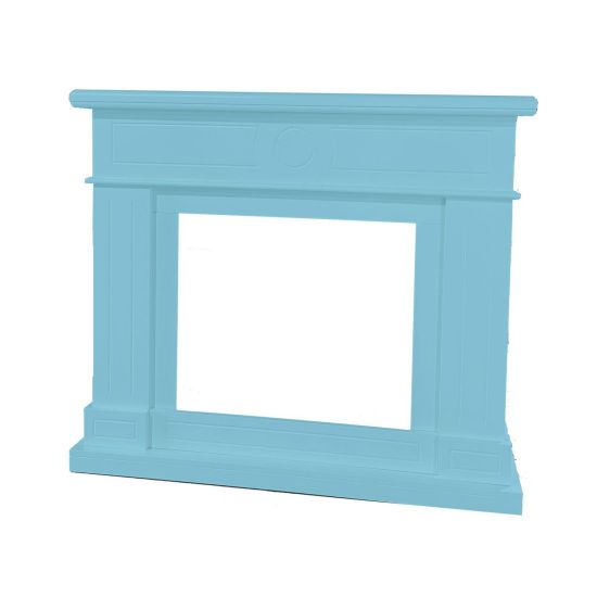 Cornice Blu Turchese Caminetto Elettrico