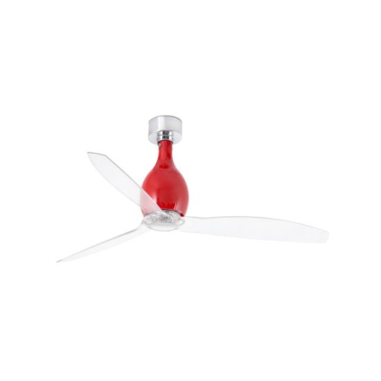 Elegante Ventilatore Rosso Da Soffitto