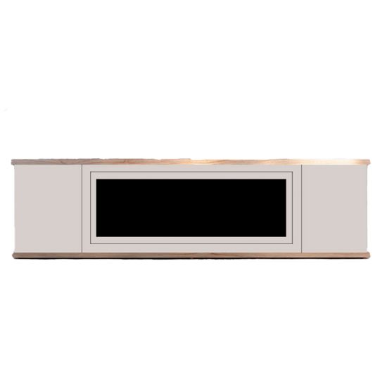 Mobile In Legno Grigio Per Camino