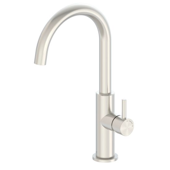 Rubinetto miscelatore cucina basso inox