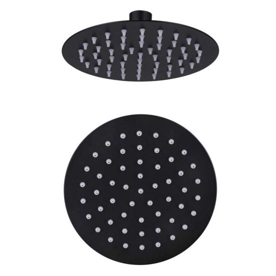 Soffione In Acciaio Nero 15 Cm