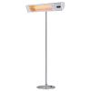 Outdoor Heating Lamp With Complete Kit Of Pole And Adjustable Power 2000w Structure In Anodized Aluminium And Steel Electric Outdoor Heating Through Short Wave Ir-a And Remote Control It Has a Grid For Protection And Display