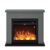 Dark Gray Floor Fireplace