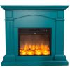 Turquoise Floor Fireplace