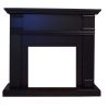 Cornice In Legno Mdf Rivestimento Per Caminetti Caldera Nero Profondo Per Inserto Elettrico Caminetto-vulcano o Bruciatore Esistente. Design Classico Senza Tempo. Dimensioni Cm. 102,2x114x28,2