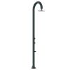 Doccia Grigia Alluminio Sined. Acqua Calda e Fredda Con Soffione I-switch Quadrato Con Termometro Lcd. Doppio Attacco Acqua, Inferiore e Laterale. Posizionabile All'esterno o All'interno Della Abitazione. Super Accessoriata h 223,5 Cm. Per Esterni e Casa.
