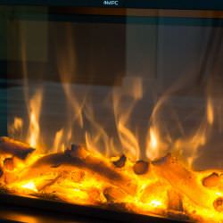 Gray Electric Fireplace For Furnishing
