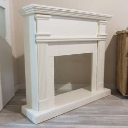 Cream White Fireplace Frame