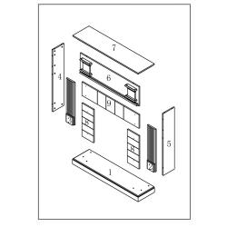 Cornice Camino Bianco Crema