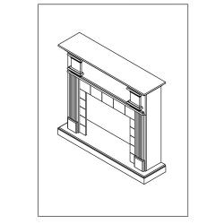 Cornice Blu Turchese Per Caminetti