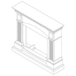 Cornice Caminetti Cetona Grigio Scuro