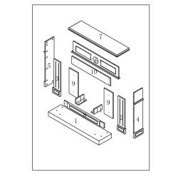 Gray Electric Fireplace Frame