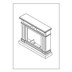 Cornice Nera Caminetto Elettrico