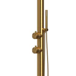 Goldfarbene Edelstahldusche