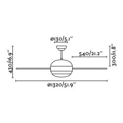 Brown Ceiling Fan With Light Vanu
