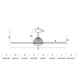 FARO  Schwarzer Deckenventilator Und Fernbedie ist ein Produkt im Angebot zum besten Preis
