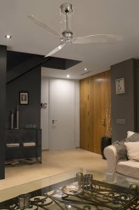Deckenventilator Tube Chrom Transparent