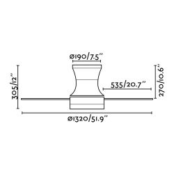 Ceiling Fan Tonsay Nickel With Light