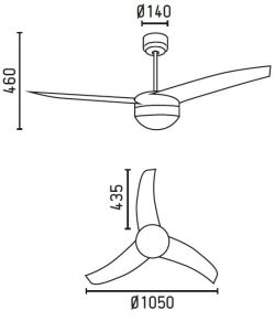 FARO  Ceiling Fan Grey With Light Easy is a product on offer at the best price