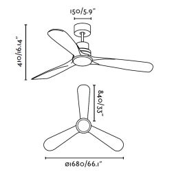 Ceiling Fan Lantau With Led Light