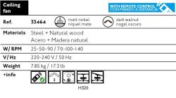 Ceiling Fan Without Light Lantau Brown