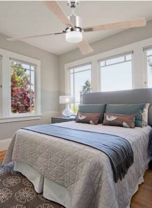 Ceiling Fan With Light Satin Nickel Palk