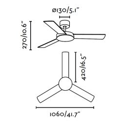 Ceiling Fan Without Light Mini Mallorca