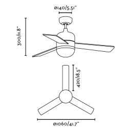 Ceiling Fan With Light Cebu White