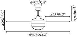 Deckenventilator Mini Icaria Messing