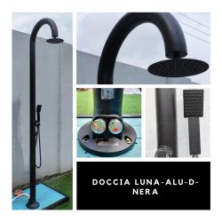 Doccia Nera In Alluminio Con Doccino