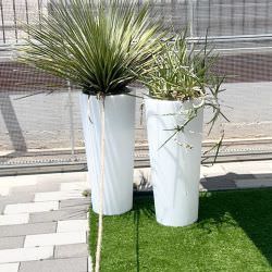 Leuchtende Runde Vase Aus Polyethylen